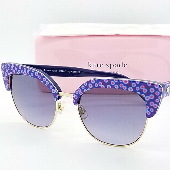 kate spade | Accessories | New Kate Spade Karris Sunglasses Blue Gold Grey  | Poshmark